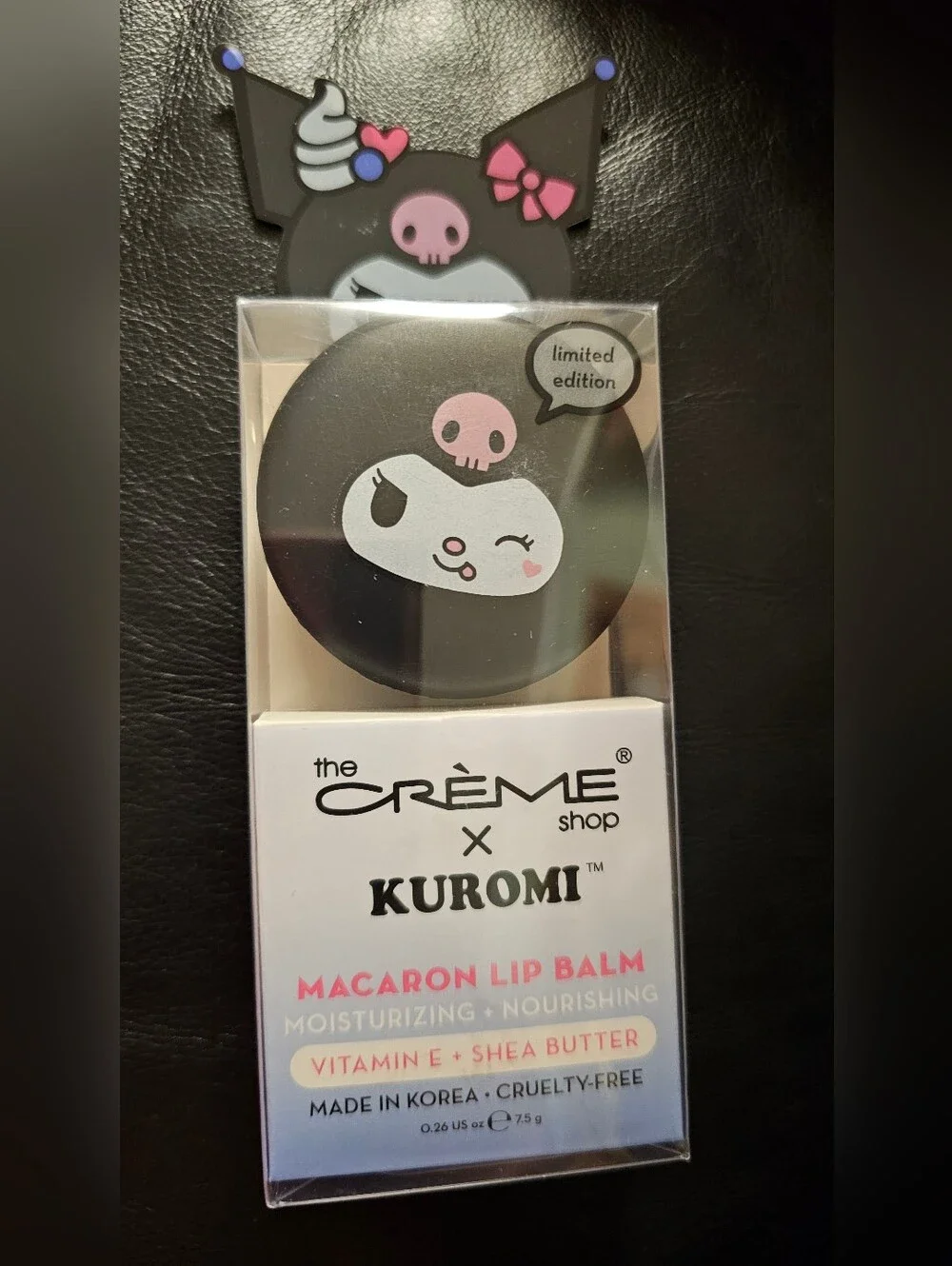 The Crème Shop Kuromi Macaron Lip Balm Blueberry Smoothie New In Package
